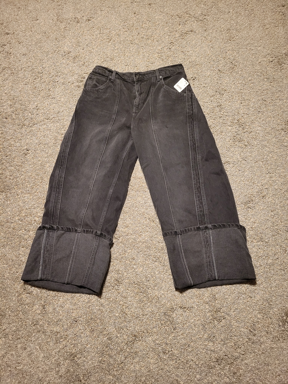 NWT FREE PEOPLE OLSEN EXTREME CUFF JEANS